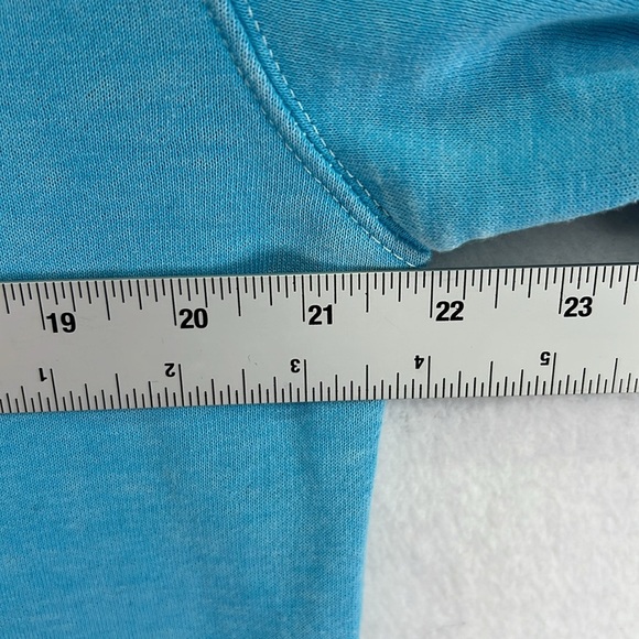 Cowgirl Hardware Women’s Hoodie Size Large Aqua Blue Graphic Kangaroo Pocket - Picture 9 of 9